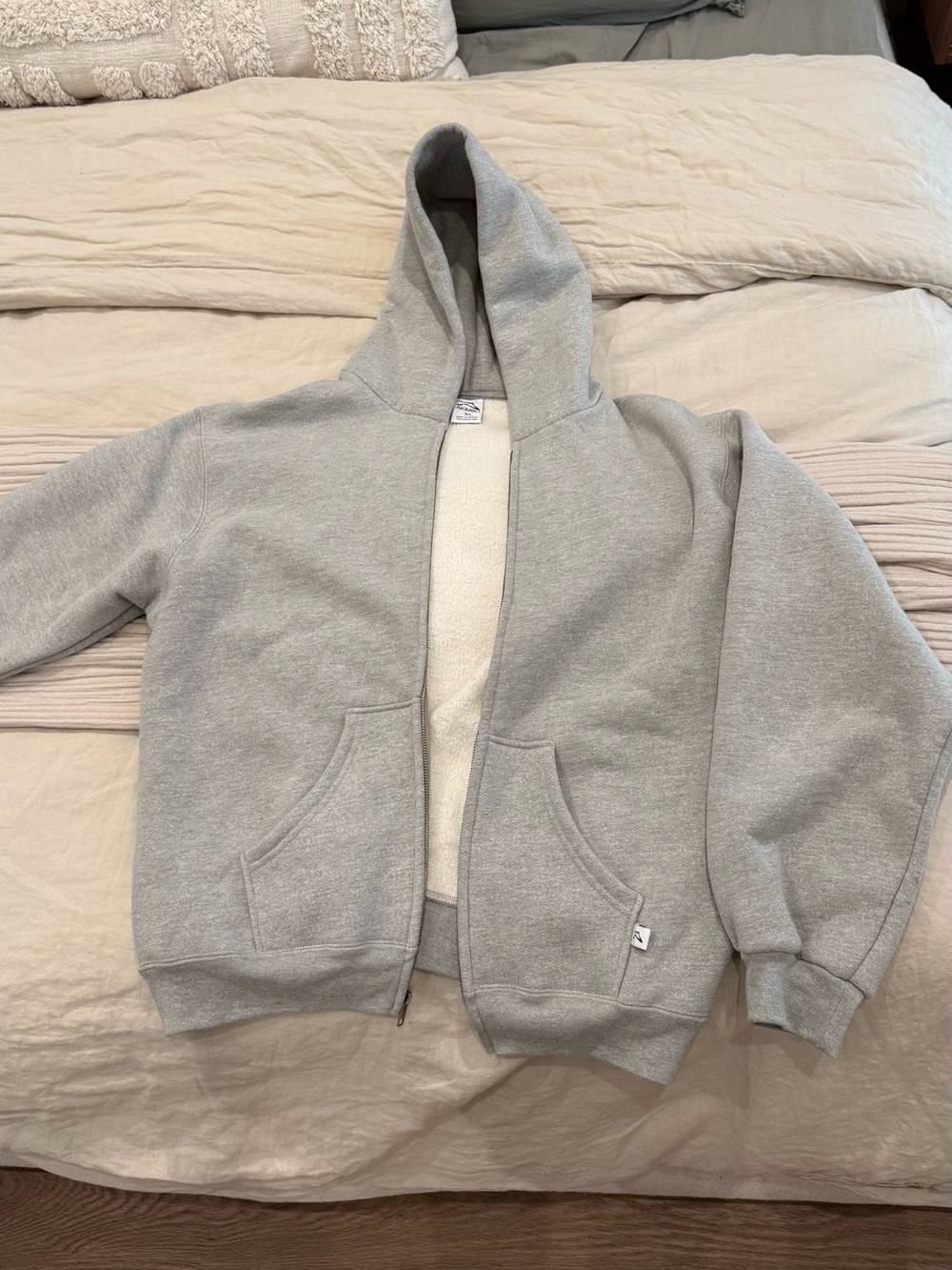Akimbo Gray Hooded Zip-Up Sweatshirt - size XL